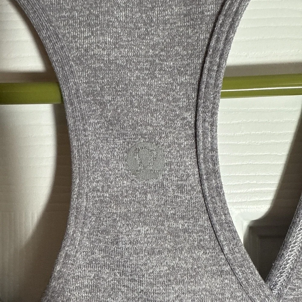LULULEMON Cool Racerback Women's‎ Gray Heathered Top Tank Sz 4-6